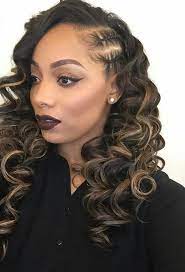 25 Side Part Sew In Styles And How To Sew In Tutorial Braided Hairstyles Easy Curly Hair Styles Braided Hairstyles Tutorials