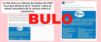 Pero estos efectos secundarios desaparecen generalmente a las pocas horas o días. No La Fda No Advierte De La Muerte Como Posible Efecto Secundario De La Vacuna De Pfizer Contra El Coronavirus Maldita Es