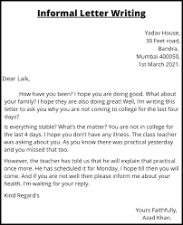 There could be many topics for writing these letters such as an invitation letter for a birthday party, a congratulation letter, etc. Informal Letter Format Step By Step Guide With Samples Examples