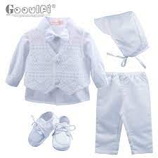 Gooulfi Baby Boy Clothes For Church 0 3 Months Formal Sets Baby Boy Christening Outfits Cotton White Baby Boy Clothing Newborn Newborn Fashion Fashion Baby Boynewborn Wear Aliexpress