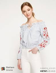 Fahriye Evcen For Koton Jeans Bluz Moda Stilleri Moda Bluz