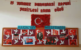 15 Temmuz Demokrasi Zaferi Ve Sehitleri Anma Gunu Cannur Haznedar 15 Temmuz Okul Nisan