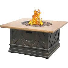 Hampton bay tabletop fire pit. Hampton Bay Avila 36 In Square Envirostone Propane Fire Pit 66598 The Home Depot Propane Fire Pit Table Gas Fire Pit Table Fire Table