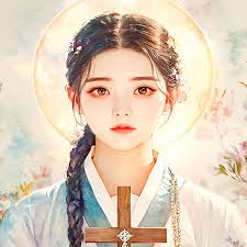 St. Agatha Kim A-gi, Sacred Art, Religious Wall Art for Families, Patron  Saint, Housewarming Gift.