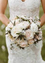 Fresh colorful spring flowers bouquet. Blossom Wedding Flowers
