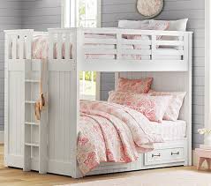 The beauty of this bed size configuration, is that as kids grow the bed is wide and long enough to accommodate their growth spurts allowing them to stretch their legs and have a. Belden Full Over Full Bunk Bed For Girls Room Kids Bunk Beds Bunk Beds With Stairs