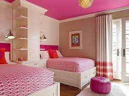 Pink Ceiling Almond Accent Contemporary Bedroom Home Home Interior Design