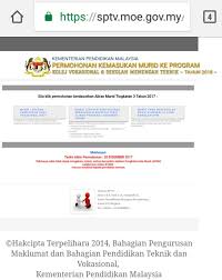 Permohonan Kemasukan Kolej Vokasional Kolej Vokasional Slim River Facebook