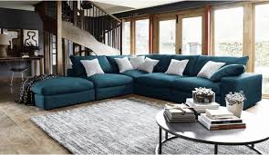 Restoration Hardware Inspired Cloud Teal Sofa Corner Sofa Living Room Deep Sofa Teal Living Room Decor