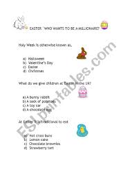 Instantly play online for free, no downloading needed! English Worksheets Easter Quiz