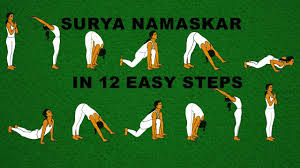 Surya Namaskar 12 Steps Video Explained With Text Youtube