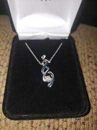 Shop 36 mother's day jewelry gifts your mom will love. Blue And White Real Diamond Necklace From Kay Jewelers Brand New My Grandmother Gave Me Th Kay Jewelers Necklaces Real Diamond Necklace White Diamond Necklace