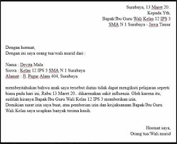 35 Contoh Surat Izin Tidak Masuk Kerja Sekolah Kuliah Contoh Surat