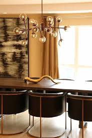 Kenneth Byrd Design Dining Rooms Arteriors Calvin Top Leather Armchair Mid Century Modern Arte Dining Room Lighting Dining Room Spaces Dining Room Design