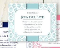 Patterned Sympathy Thank You Card Printable Pick Your Color Funeral Cards Sympathy Thank You Cards Sympathy Cards