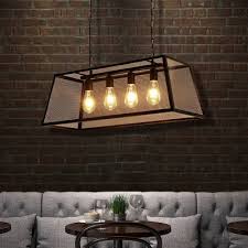 Let us go ahead and take a tour with this list of 20 industrial lighting over kitchen table. 4 Light Wire Mesh Island Lighting Industrial Pyramid Island Ceiling Light In Black Over Kitchen Dining Takeluckhome Com