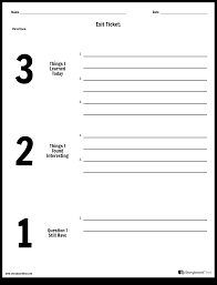 exit ticket 3 2 1 storyboard by worksheet templates