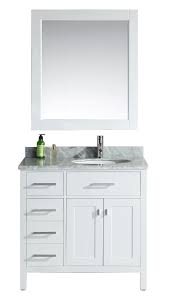 London 36 In Bathroom Vanity Set In White Finish With Drawers On The Left With Images Bathroom Vanity Designs Single Sink Vanity Bathroom Vanity