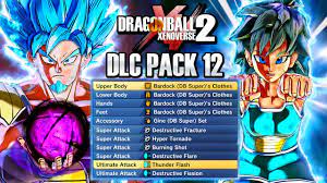 This latest (and possibly final) dlc pack brings with it several new playable characters, new story, costumes, and if you're looking to know everything that comes with the dragon ball xenoverse 2 dlc pack 6, you're in the right place. How To Unlock All New Dlc 12 Cac Skills Clothes Super Souls Artwork Xenoverse 2 Dlc Pack 12 Youtube