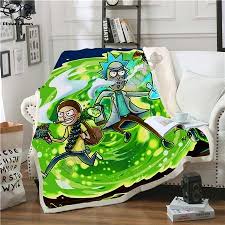 Stop by a participating @wendys when you're thirsty. Rick And Morty Blanket Clickwondershop