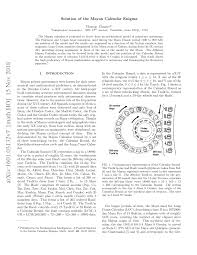Pdf Solution Of The Mayan Calendar Enigma
