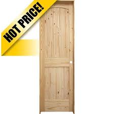Discount 24 6 8 Tall 2 Panel Arch V Groove Knotty Pine Interior Prehung Wood Door Unit Pine Interior Doors Discount Interior Doors Cheap Interior Doors