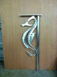 Most cast aluminum mailboxes come complete with all the mailbox parts and hardware you will need for installation. Brett S Cousin Makes The Coolest Mailbox Posts Custom Made Aluminum Seahorse Mailbox Post By Thatwelderguy 2 Seahorse Mailbox Custom Mailboxes Metal Mailbox