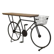 Bicycle Console Table Charcoal Sagebrook Home Fw10175 01 In 2020 Console Table Vintage Bike Decor Bicycle Decor