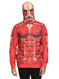 Attack On Titan Colossal Titan Costume Full Zip Hoodie Attack On Titan Costume Full Zip Hoodie Hoodie Base