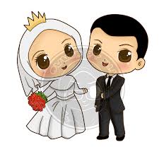Gambar cewek2 cantik sedih kartun hijab. Clipart Undangan Nikah