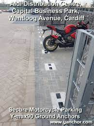 Ultimate Motorcycle Security Ground Anchor Retail Architecture Shed Security