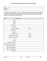 Simply open a new document using the template, i discovered that my outlining process became much more involved. Home Builder Selection Sheet Template Fill Out And Sign Printable Pdf Template Signnow