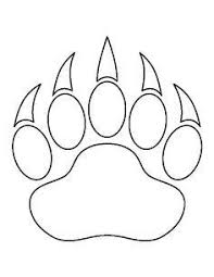 Bear Paw Print Pattern Use The Printable Outline For Crafts Creating Stencils Scrapbooking And More Bear Paw Print Wood Carving Patterns Applique Patterns