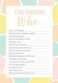 Pixie dust, magic mirrors, and genies are all considered forms of cheating and will disqualify your score on this test! Free Printable Engagement Party Or Wedding Ice Breaker Game Find The Guest Bingo Bespoke Bride Wedding Blog