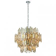 Is there a light fixture you want changed out in your house? 15 Light Chandelier In Chrome With Champagne Crystal Decorations