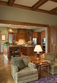Light Oak Cabinets And Trim Lighter Green Walls For Kitchen And General Living Area Traditional Family Rooms Paint Colors For Living Room Living Room Paint