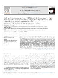 Hrms for aided institutions / hrms for aided institutions : Pdf High Resolution Mass Spectrometry Hrms Methods For Nontarget Discovery And Characterization Of Poly And Per Fluoroalkyl Substances Pfass In Environmental And Human Samples