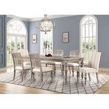 Cottage Cream And Blue Striped Upholstered Dining Chair Laurel Grove Dining Room Chairs Upholstered Dinning Room Chairs 7 Piece Dining Set