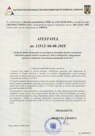 Chemoil Impex Srl Certificari