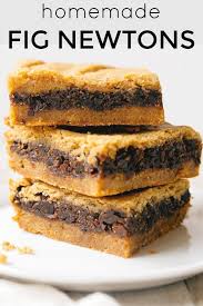 Easy Homemade Fig Newtons Just Dried Figs And A Super Simple Crust Recipe Made In An 8x8 Brownie Pan So Homemade Fig Newtons Fig Newtons Cookies Fig Recipes