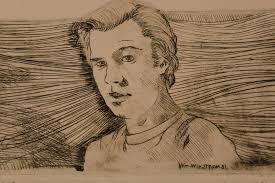 William Wikstrom (b1952 Wa.) Self Potrait Etching