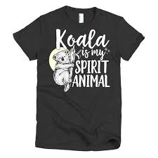 koala is my spirit animal funny koala bear lover cute animal short sleeve womens t shirt