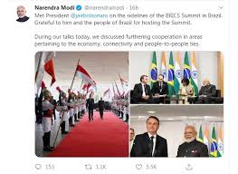11th Brics Summit 2019 Pm Modi Held Bilateral Talks With Russia And China