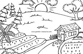 Gambar pemandangan hitam putih mudah gambar pemandangan. 1001 Keindahahan Sketsa Gambar Pemandangan Terlengkap