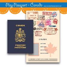 Printable Digital Pdf File Play Passport Canada From Wonderful Dreamland On Teachersnotebook Com 2 Pages T Passports For Kids Passport Passport Template