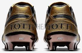 The New Nike Tiempo Totti X Roma 2017 Soccer Shoes Introduce A Stunning Design In Gold And Black Boots Football Boots Nike