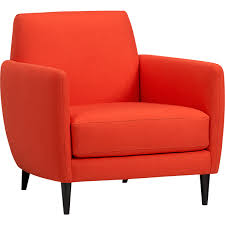 I Love The Idea Of A Bright Chair But Maybe Something More Comfy And Less Functional Looking Orange Chair Furniture Living Room Chairs