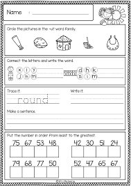 First Grade Morning Work Set 2 Includes 60 Pages Of Morning Work Activities For L Kindergarten Review Worksheets First Grade Worksheets Kindergarten Worksheets