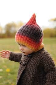 This funny pointy hat will definitely match your fairy pixies. Striped Elf Hat Pattern By Anna Daku Baby Hat Knitting Pattern Elf Hat Pattern Knitting
