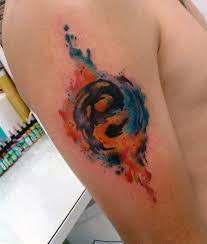 Watercolor Mens Yin Yang Tattoo Ideas On Arm Yin Yang Tattoos Ying Yang Tattoo Tattoos For Guys